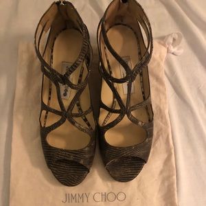 Jimmy Choo snake skinned sandals